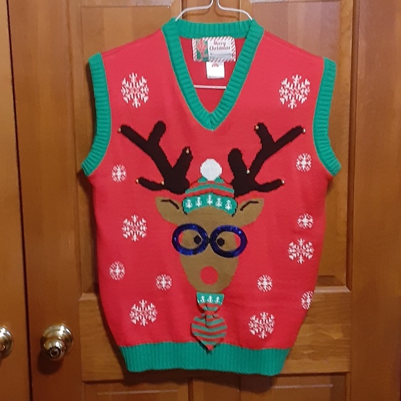 Merry Christmas Reindeer Vest - Picture 1 of 5